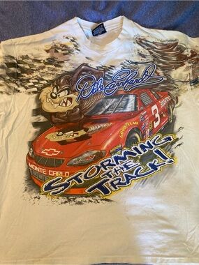 Chase Authentics White Kids Tee with Red Racing Car & Taz Graphic